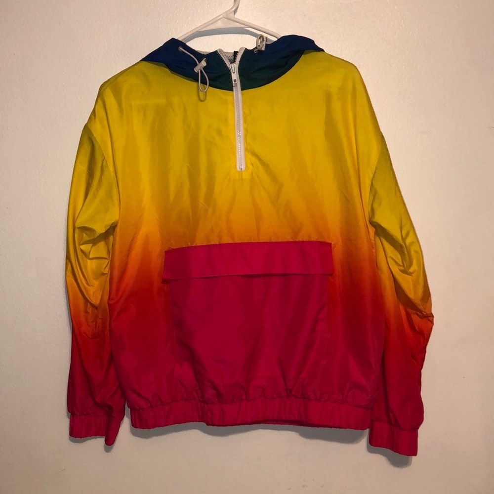neon quarter-zip